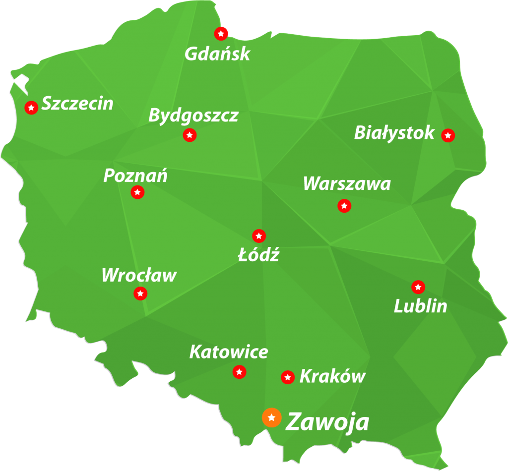 mapa Zawoja
